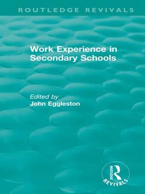 cover image of Work Experience in Secondary Schools